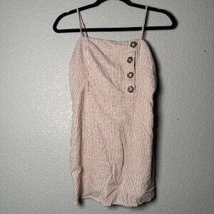 Striped Mini Dress khaki/white Size Medium